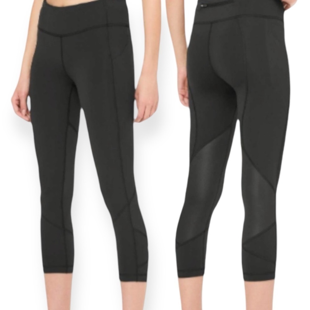 Lululemon Pace Rival Crop Full On Luxtreme 22 Inch Black Size 12